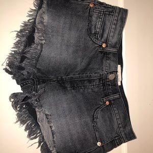 black free people shorts size 24